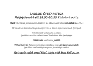 laulud õpetajatega kuulutuse eelvaade