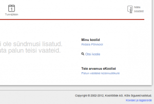 küsitluse lingi asukoht eKoolis