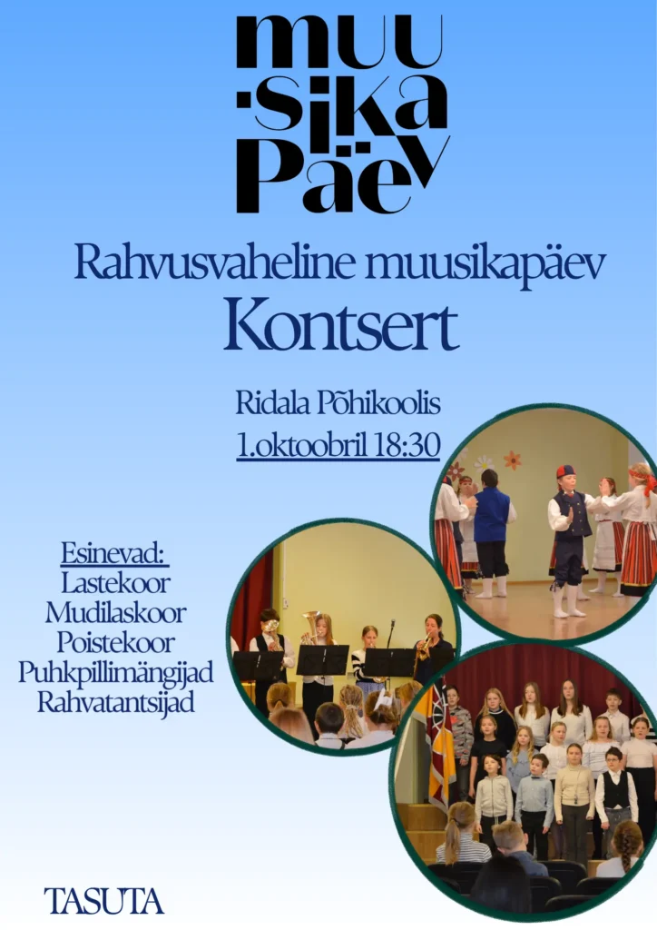 Muusikapäev 1. oktoobril kell 18.30